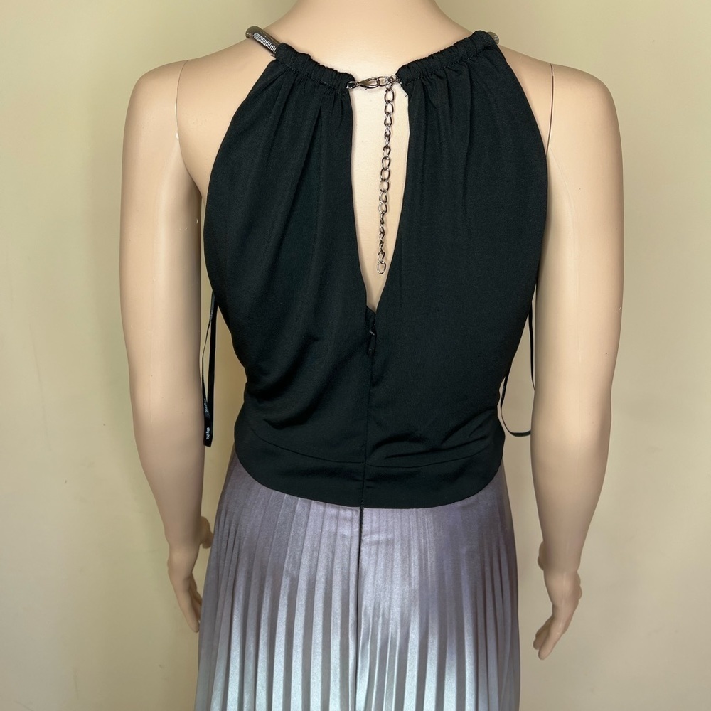 CITY CHIC Pleated Ombre Maxi Dress black/grey - Picture 11 of 12